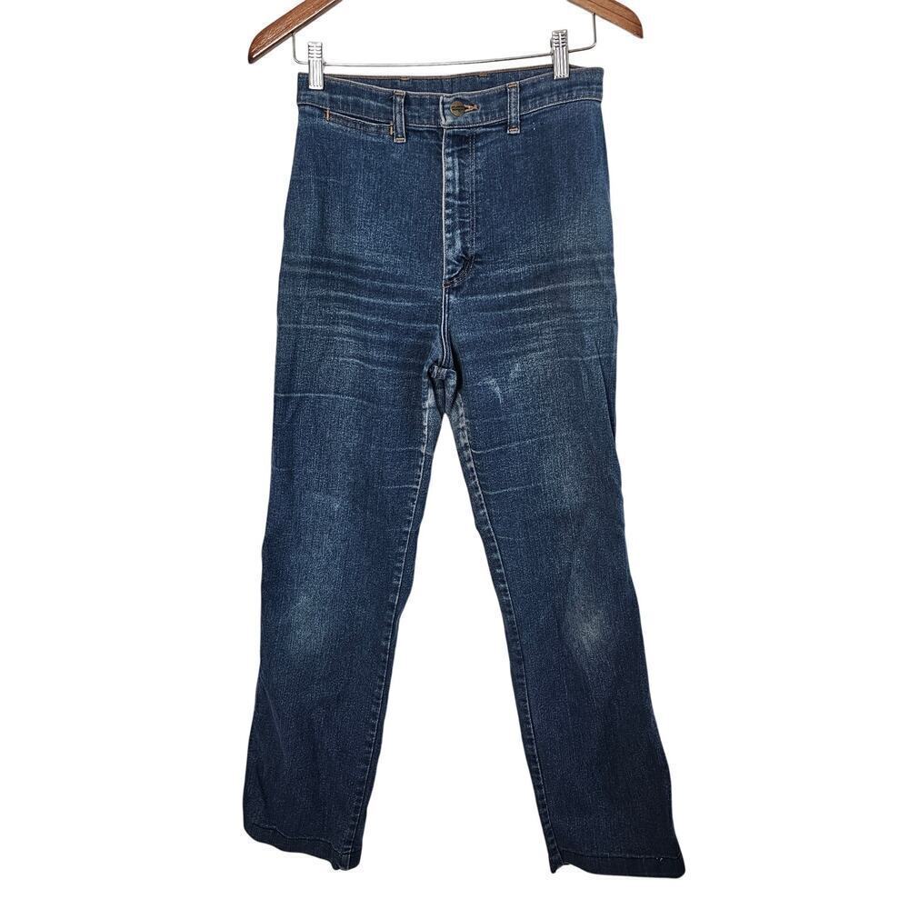 Wrangler Vintage Jeans Women Sz 6 80s Blue Tapered High Rise Western Retro Farm